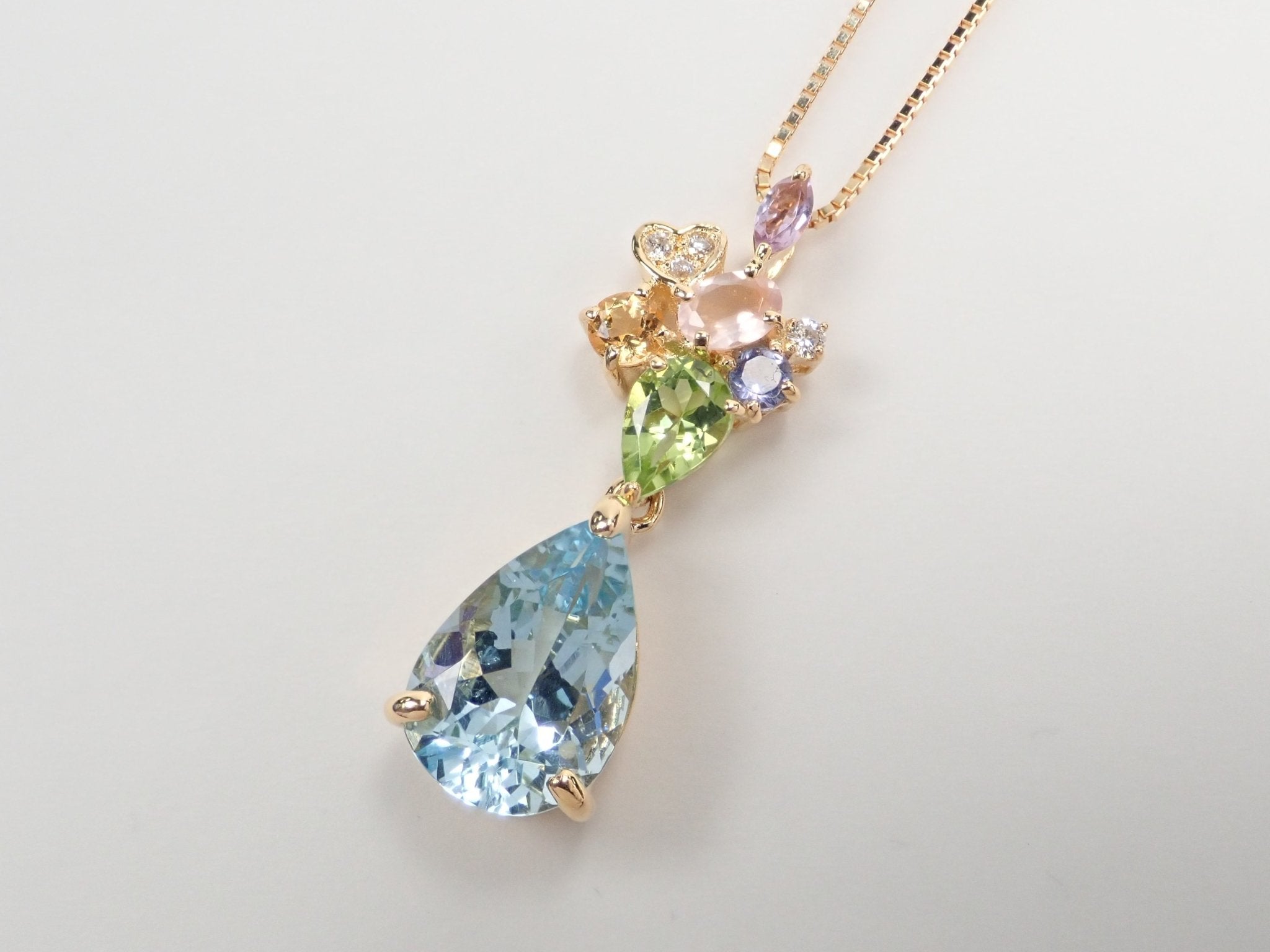 K18アクアマリン2.26ct ペンダント（ネックレス） - KARATZ STORE｜カラッツSTORE