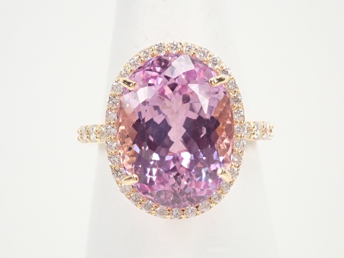 K18クンツァイト9.68ct リング - KARATZ STORE｜カラッツSTORE