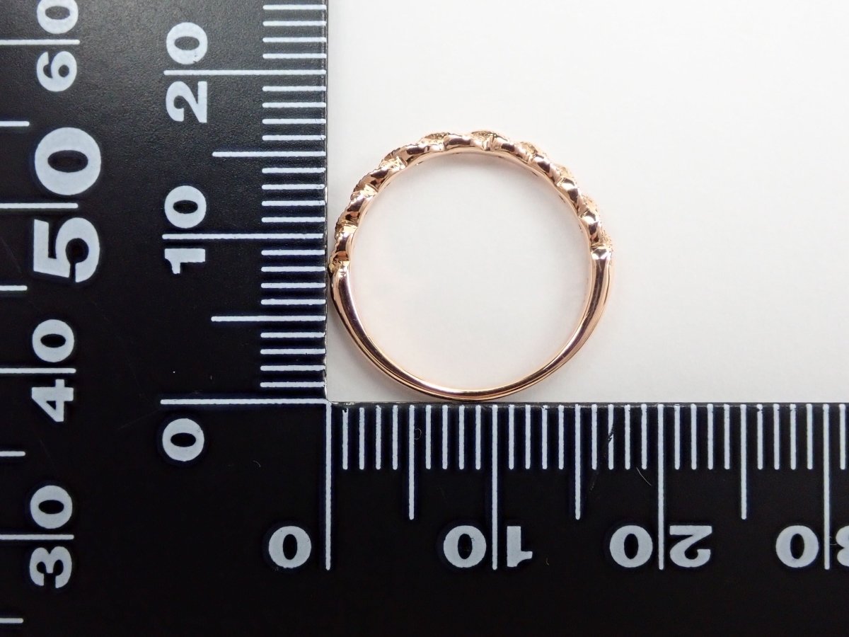 K18PGダイヤモンド0.13ct ピンキーリング - カラッツSTORE