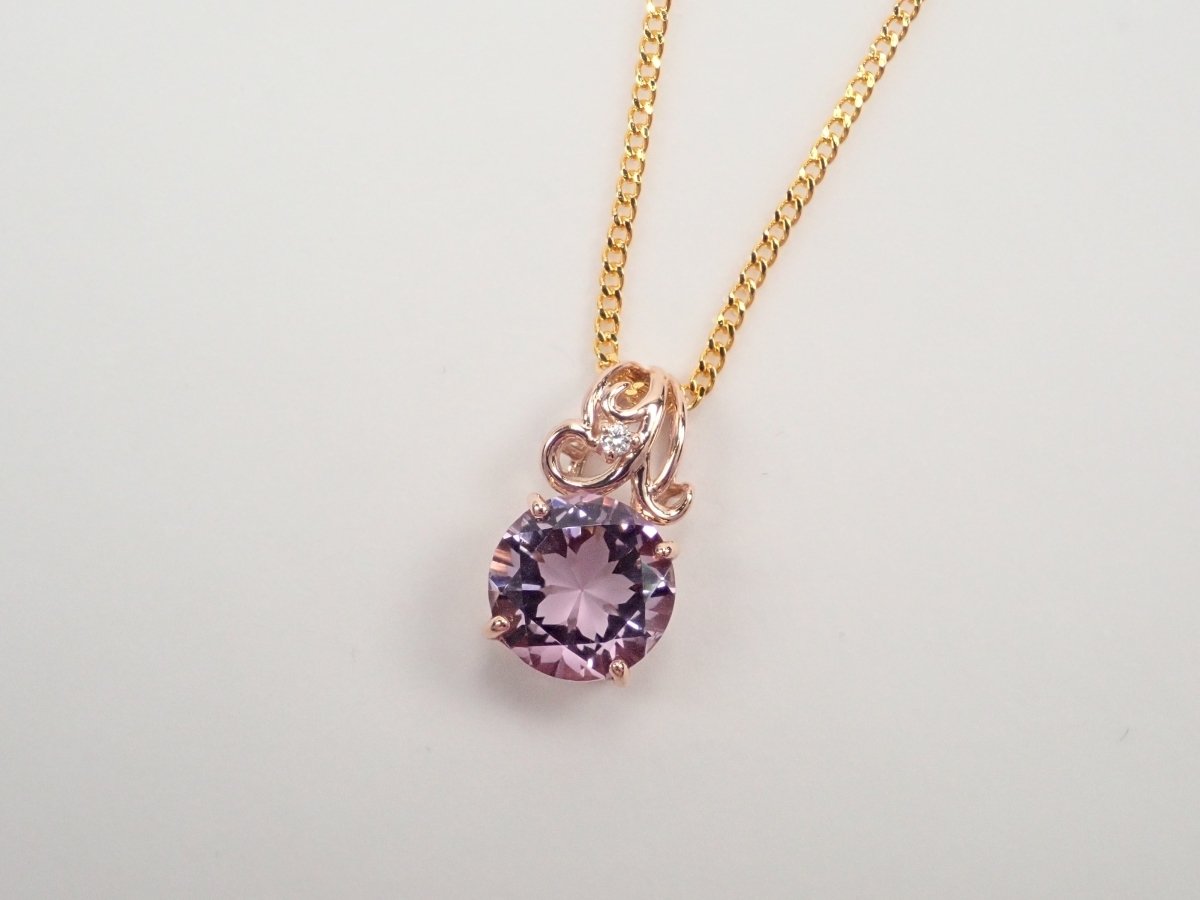 【さくらインカット】K18PGアメジスト1.49ct ペンダントトップ - カラッツSTORE