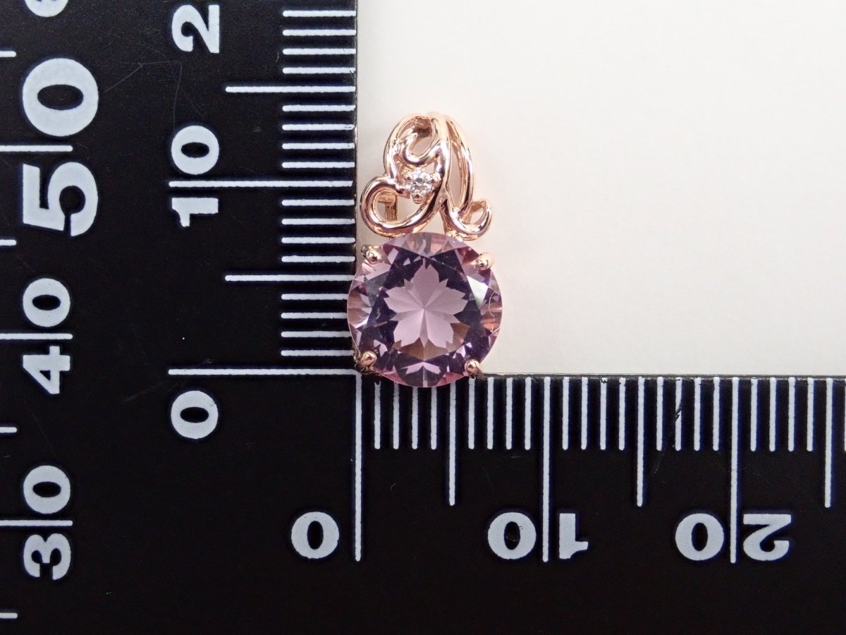 【さくらインカット】K18PGアメジスト1.49ct ペンダントトップ - カラッツSTORE