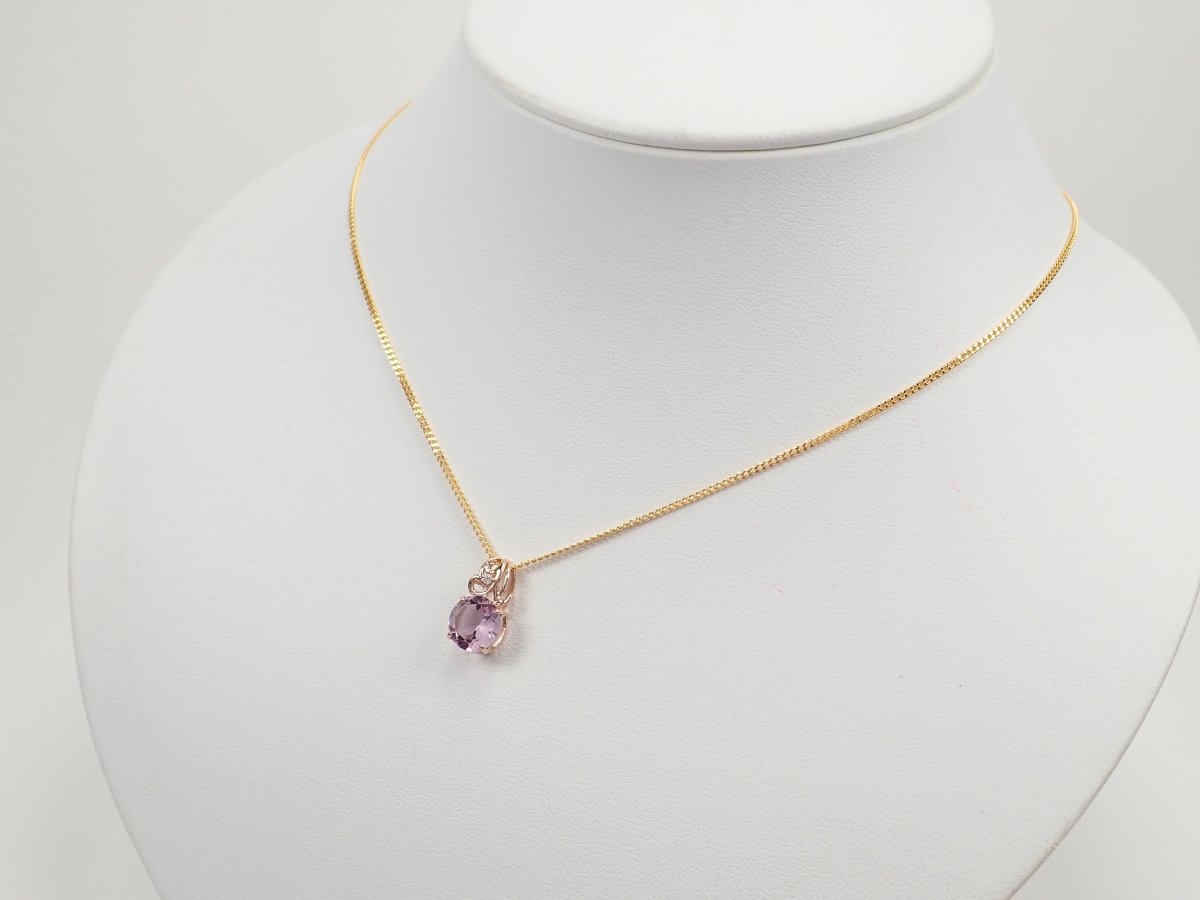 【さくらインカット】K18PGアメジスト1.49ct ペンダントトップ - カラッツSTORE