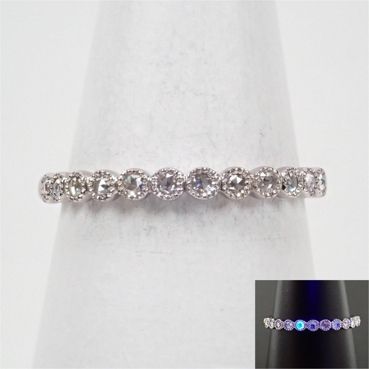 【カラフリ】K18WGダイヤモンド0.15ct リング（ローズカット） - カラッツSTORE