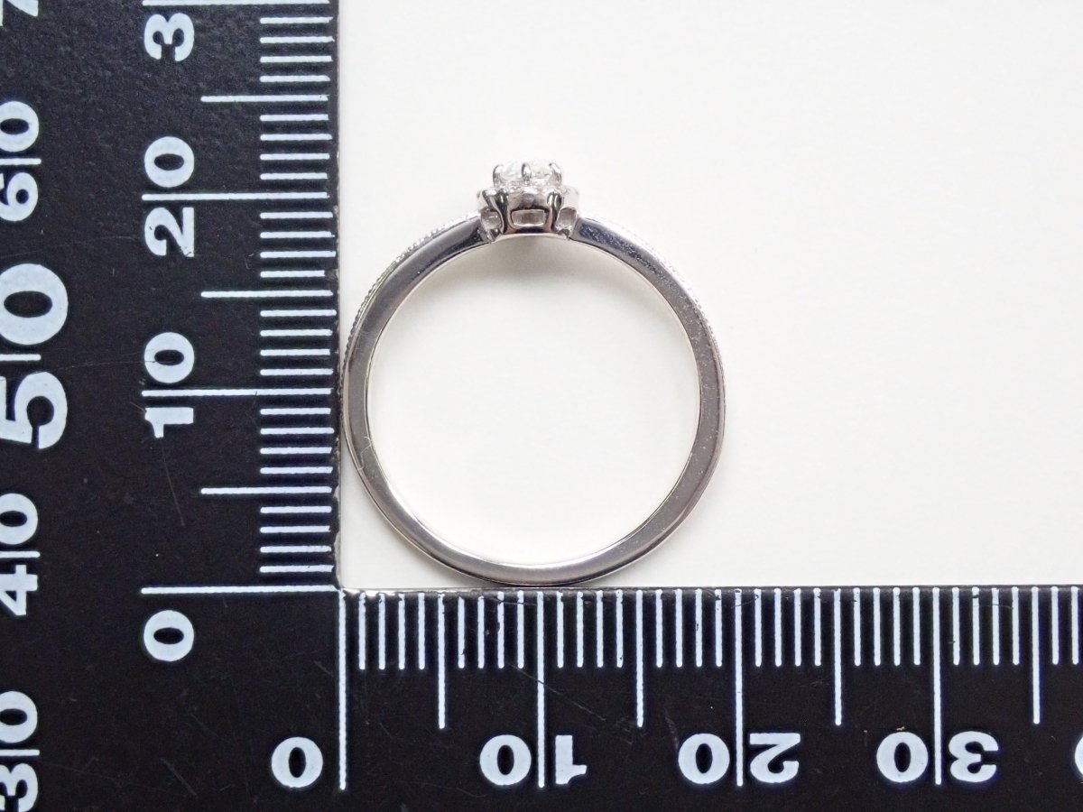 【カラフリ】K18WGダイヤモンド0.16ct リング（ローズカット） - カラッツSTORE