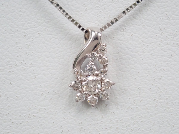 K18WGダイヤモンド0.20ct ペンダント（ネックレス） - カラッツSTORE