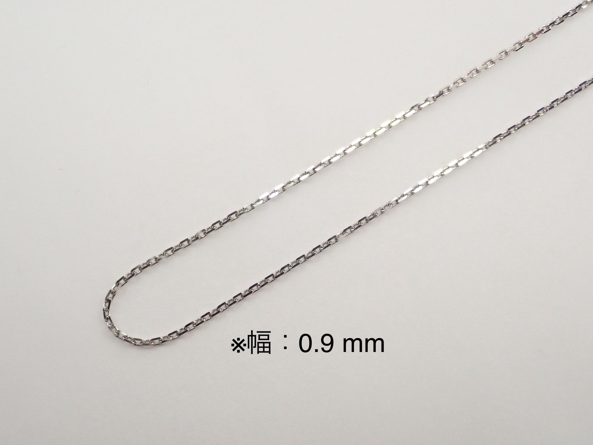 Pt850 プラチナ 小豆チェーン （アズキ） 1.1mm - KARATZ STORE｜カラッツSTORE