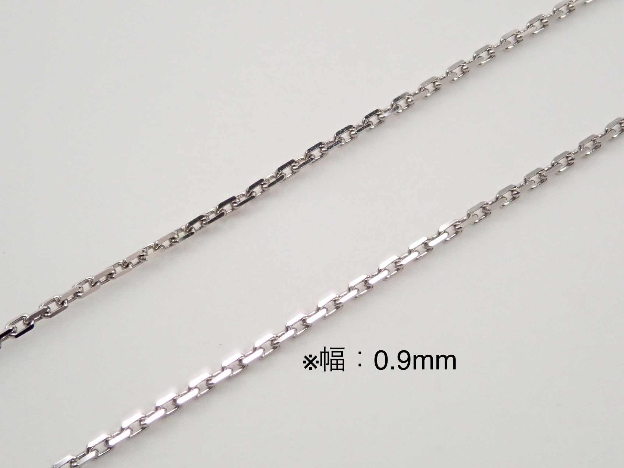 Pt850 プラチナ 小豆チェーン （アズキ） 1.1mm【40cm／45cmフリー】