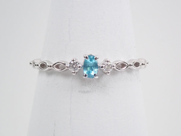 Pt900ブラジル産パライバトルマリン0.08ct リング
