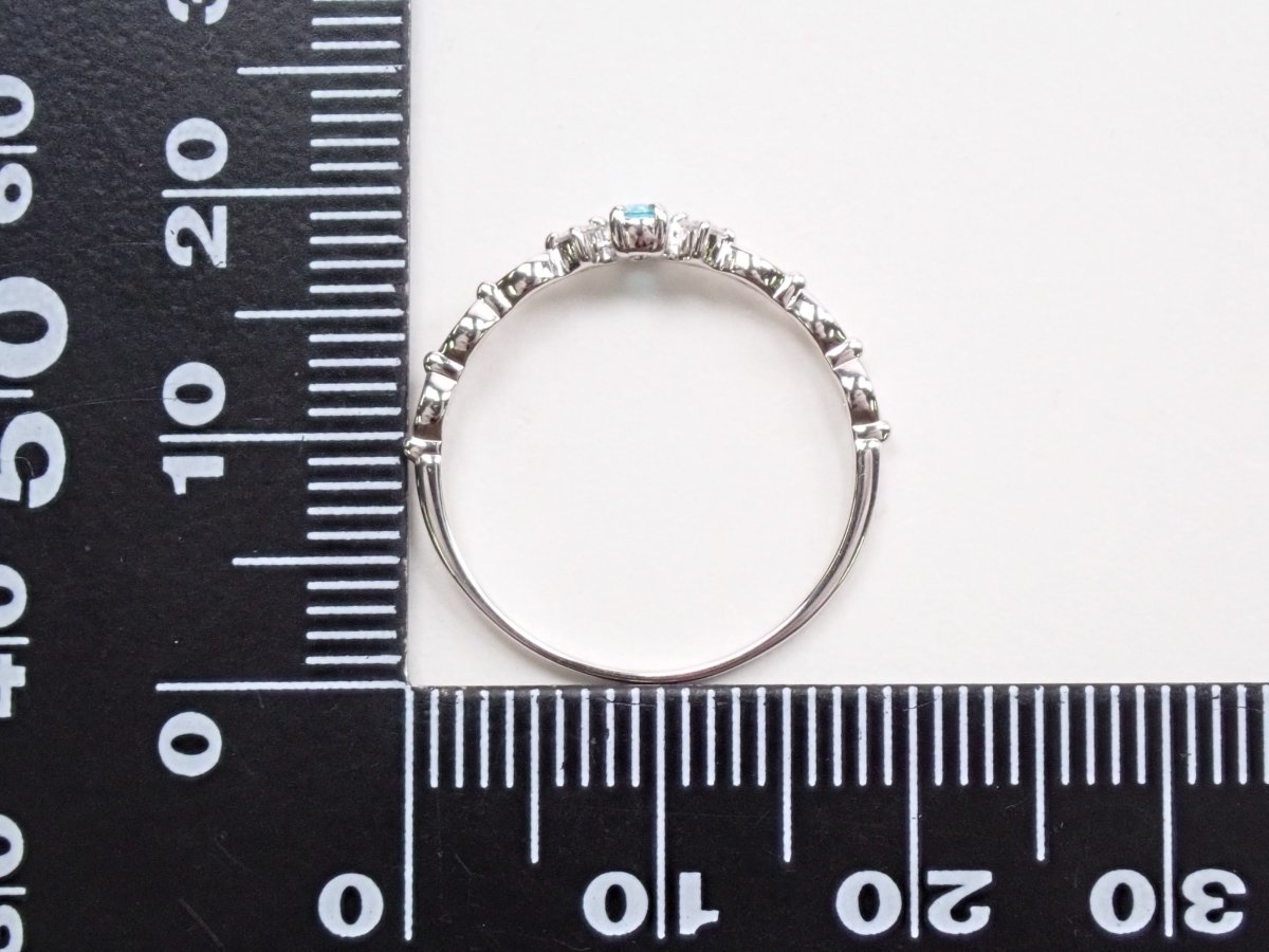 Pt900ブラジル産パライバトルマリン0.08ct リング - カラッツSTORE