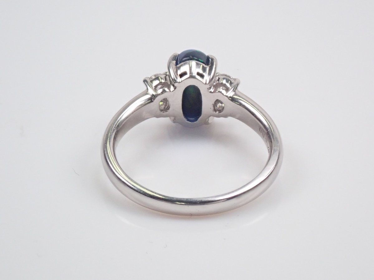 【カラフリ】Pt900ブラックオパール0.89ct リング - カラッツSTORE