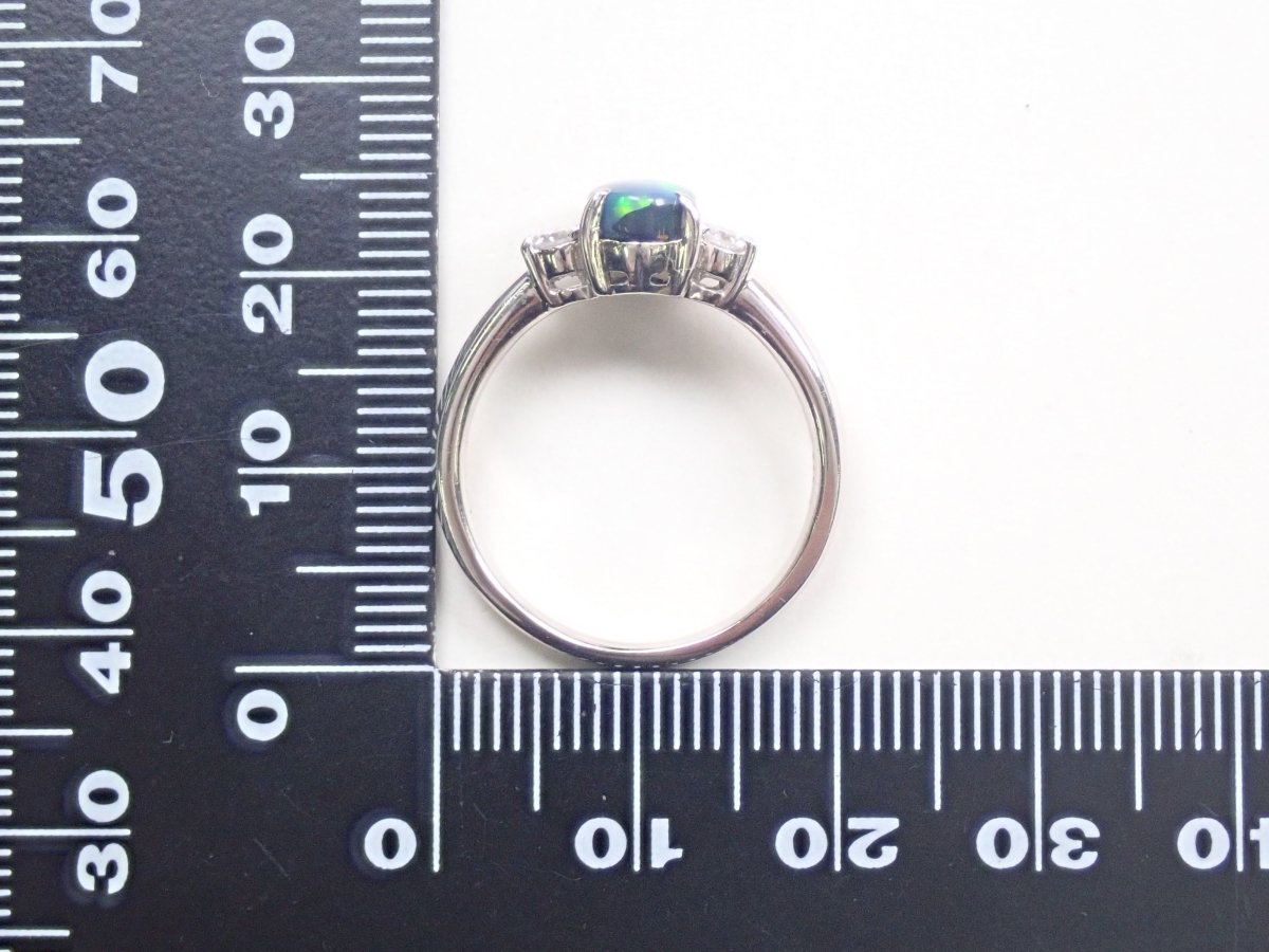 【カラフリ】Pt900ブラックオパール0.89ct リング - カラッツSTORE