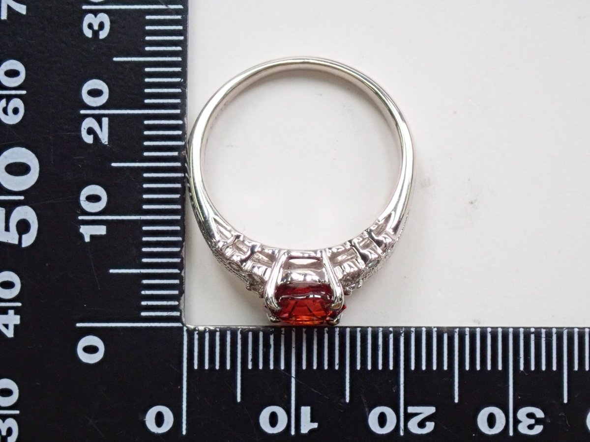 【カラフリ】Pt900スペサルティンガーネット2.812ct・ダイヤモンドリング - カラッツSTORE