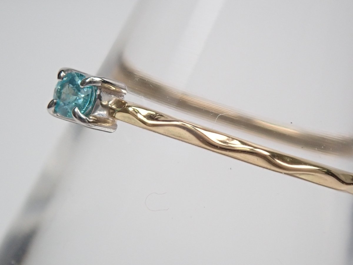 Pt900/K18ブラジル産パライバトルマリン0.06ct リング - KARATZ STORE｜カラッツSTORE