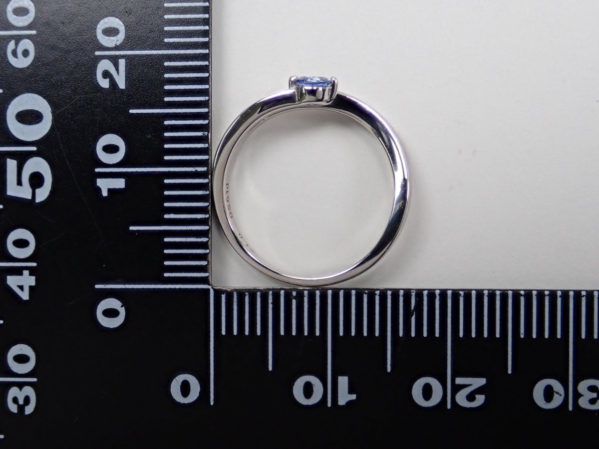 Pt950ベニトアイト0.12ct ピンキーリング - カラッツSTORE