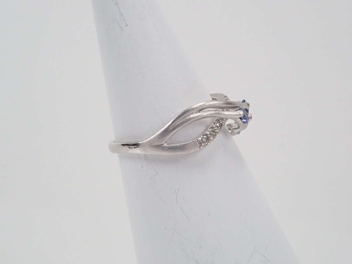 Pt950ベニトアイト0.14ct リング - カラッツSTORE